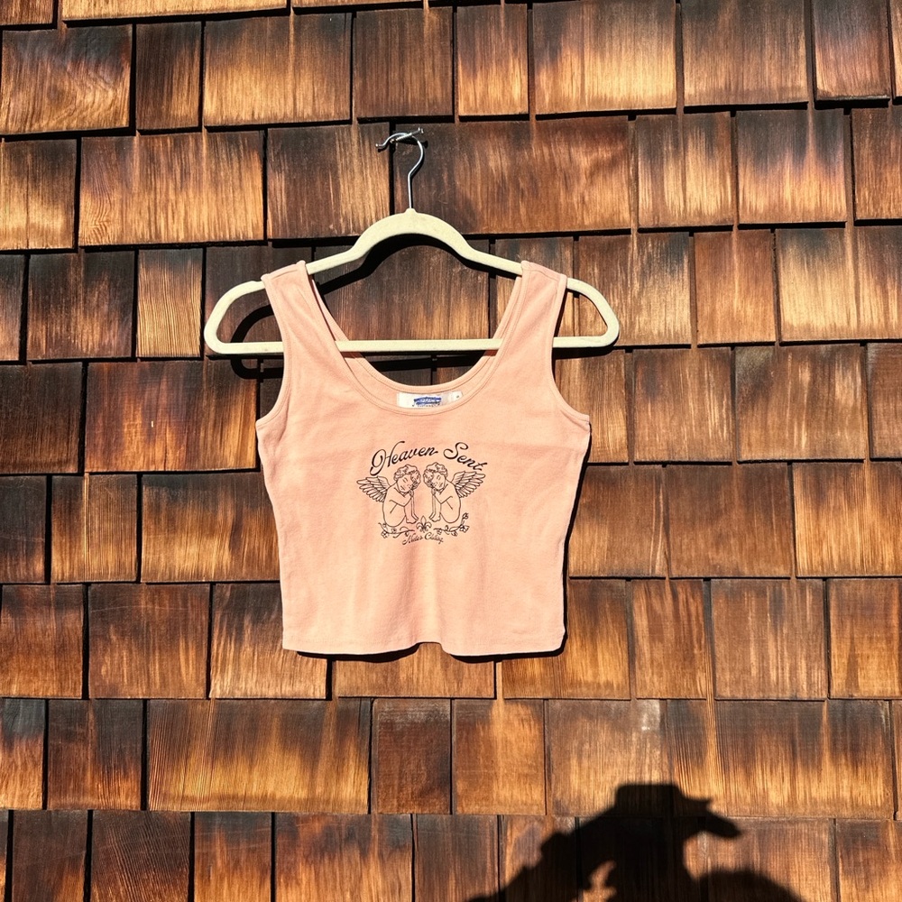 Heaven Sent Women's Peach Crop Top